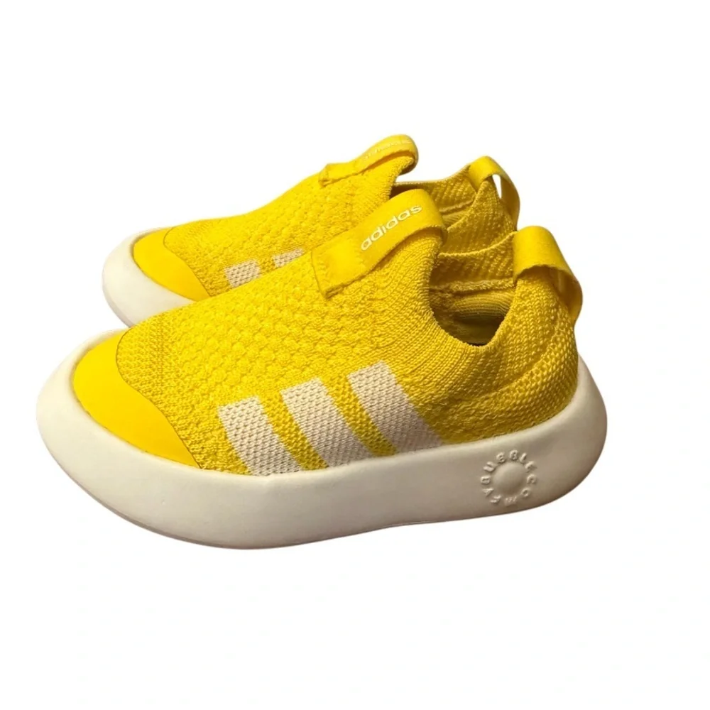 Adidas Bubblecomfy Kids Bright Yellow SneakersSize 8